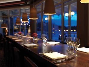 Le Soleil’n sisustukseen on haettu vaikutteita  Dubain Burj Al Arab -hotellista.