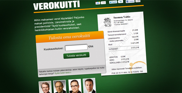 Verokuitti.fi lähti kiertämään sosiaalisessa mediassa vauhdilla.