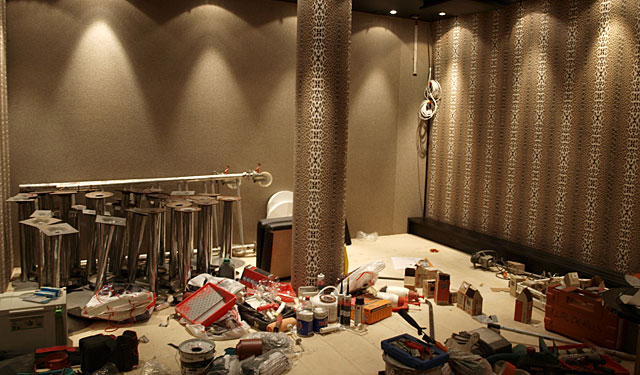 Pienempi tanssilattia Puumalassa.