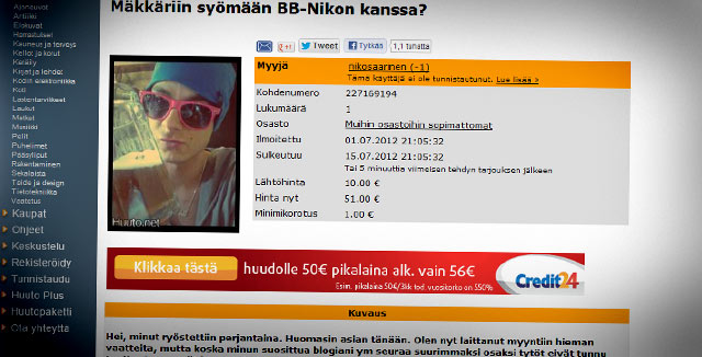 Minimikorotus yhden euron.