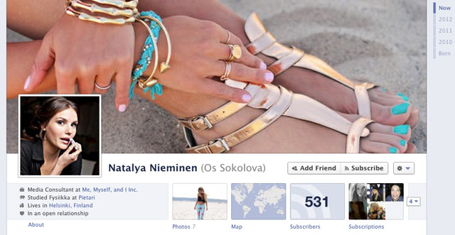 Ruutukaappaus Niemisen Facebook-profiilista.