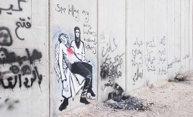 Palestiinalaiset graffitit kertovat hädästä.