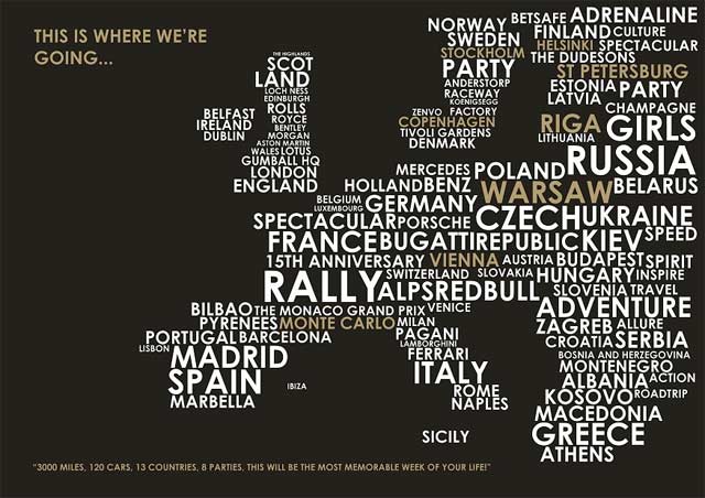 Tämän vuoden ralli vierailee ruskealla merkityissä kaupungeissa.