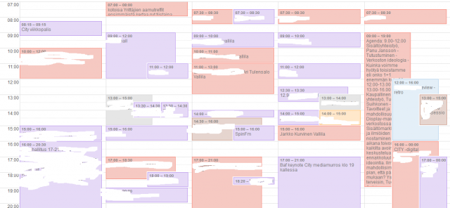 Ilkan viikkokalenteri on pirstaleinen ja täynnä menoa. En selviytyisi ilman tehokkaita nykyaikaisia etätyökaluja.