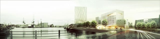 Kahdeksankerroksisesta puutalosta kaavaillaan Jätkäsaaren uutta "porttia".