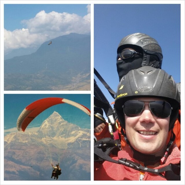 Lensimme lintujen kanssa kilpaa. 1.5km korkeudessa noin 50km/h nopeutta. Hurjaa touhua.