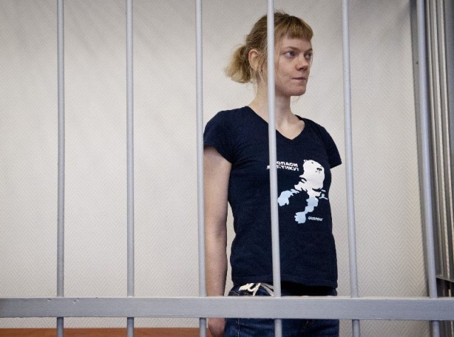 Sini Saarela oikeudessa. Kuva Greenpeace