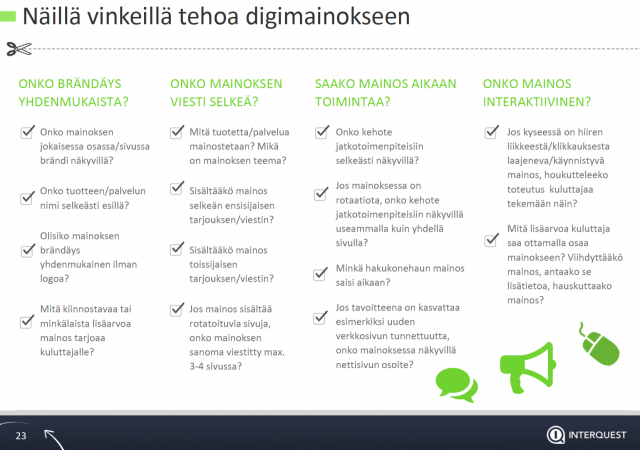 Näillä Interquestin vinkeillä tehoa digimainokseen.