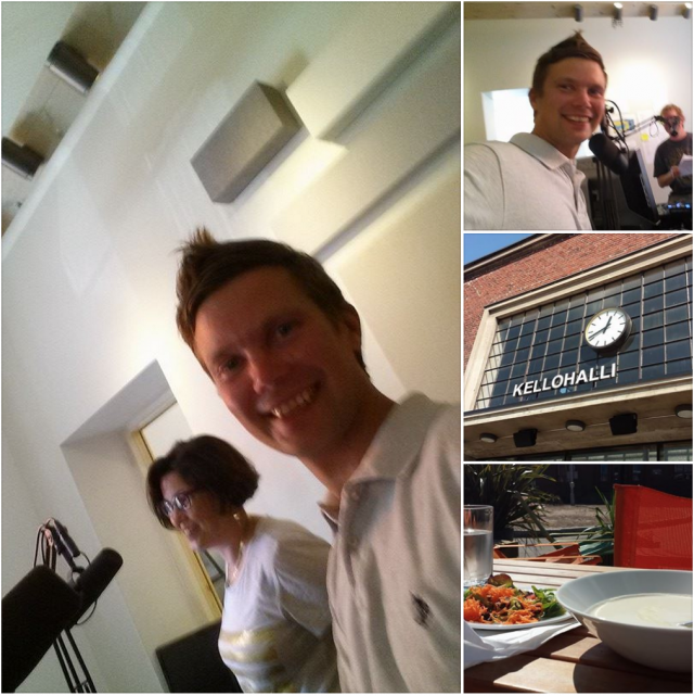 Ilkka Lavas, Anu Hopia ja Sami Kuusela Radio Helsingissä keskustelemassa ruoasta.