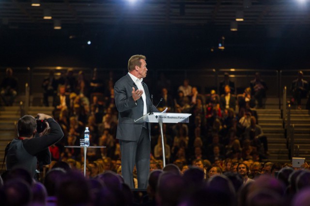 Arnold Schwarzenegger Nordic Business Forumissa 2014