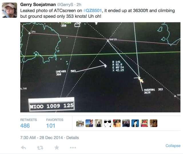 #QZ8501 lennosta kiertää kaikenlaisia huhuja. Lähdekritiikki esim Twitterissä on lähes olematonta.