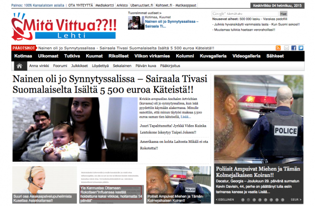 Ruutukaappaus mitavittua.fi-etusivulta.