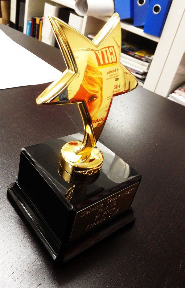 Globaali kilpailu tarkoittaa sitä, että sinun pitää olla parhaiden kanssa ja voittaa itsesi uudestaan ja uudestaan. Kuvassa City Digitalin saama kasvuyrityspalkinto.