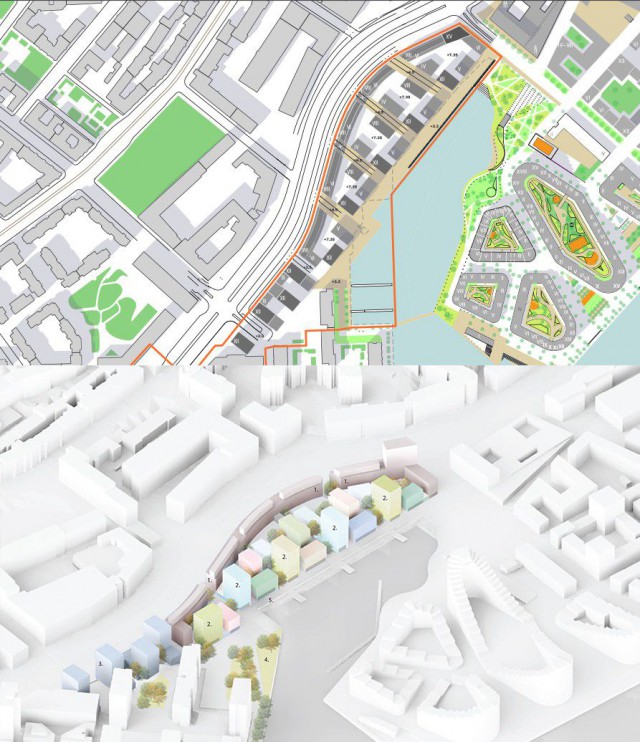 Sörnäisten rantatien suunnitelmaa.