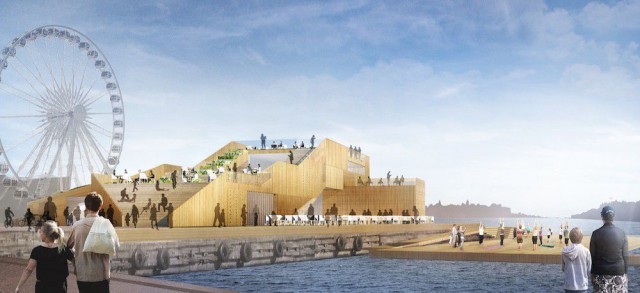 Päärakennuksen havainnekuva.