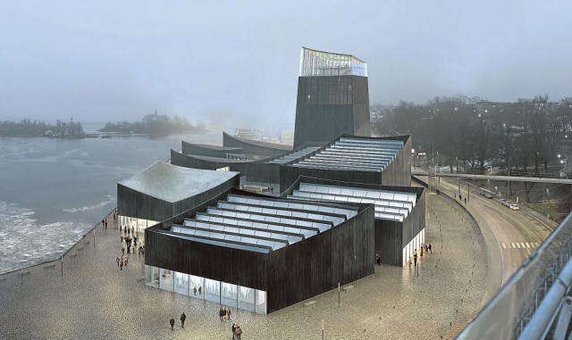 Arkkitehtuurikilpailun voittanut ehdotus "Majakka".