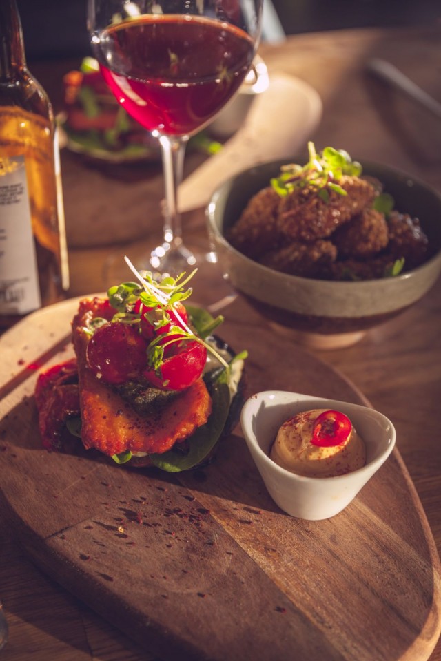 Portobello slider, maistuva mutta tuhti annos joka poikkesi vähän liikaa Street food meiningistä.