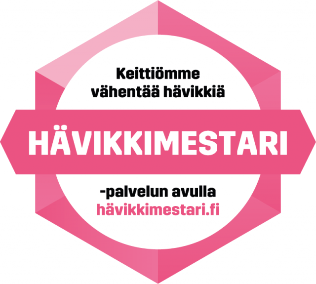 Hävikkimestari -palvelua hyödyntävät ravintolat on helppo tunnistaa tästä merkistä.