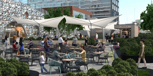 Havainnekuva Triplan Fredrikanterassilta.