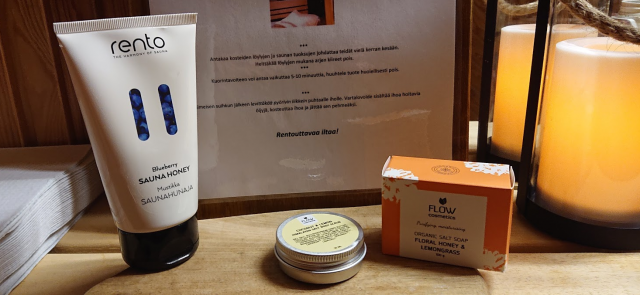 Hemmottelusetti saunaan