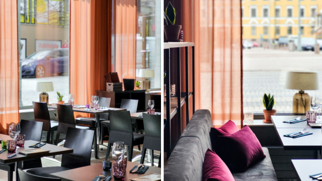 Kortteliravintola Sarmissa kestävä kehitys ulottuu keittiöstä aina ravintolasaliin saakka.