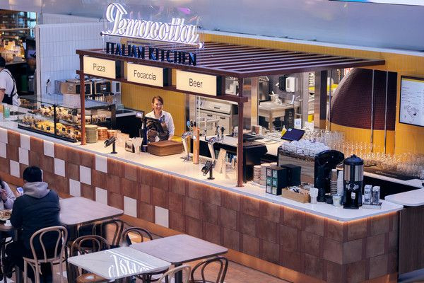 Lentokentän uutuusravintola, Terracotta, tarjoilee matkustajille italialaisia herkkuja.