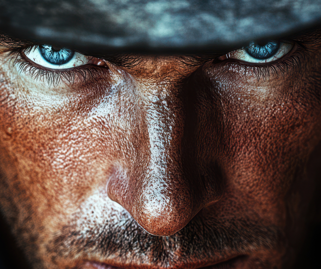 "Sinisilmäinen cowboy tuijotti minua pimeässä huoneessa"