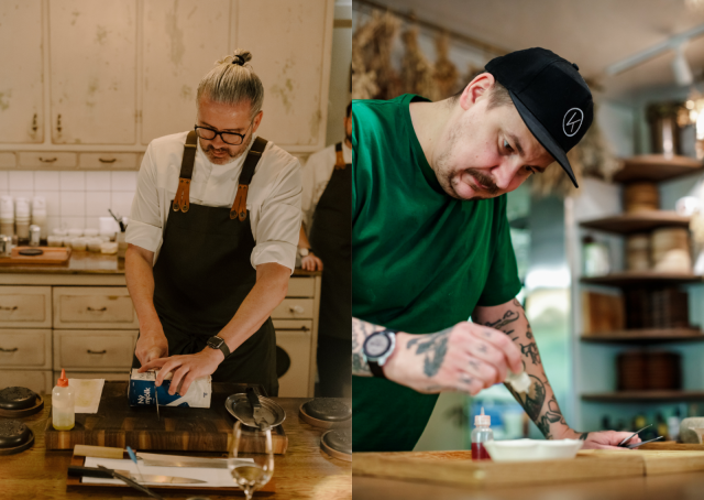 Thrainn Freyr Vigfusson ja Erik Mansikka ovat Kaskiksen Food & Fun -menun taustalla.