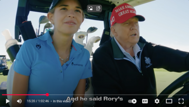 Kuvakaappaus Kai Trumpin videolta.