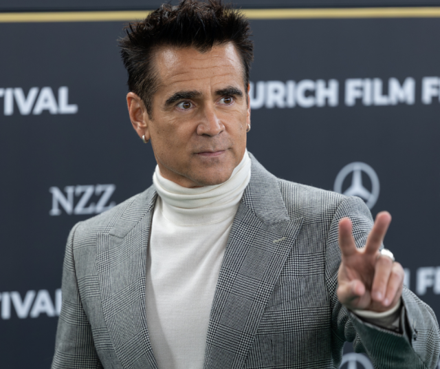 Colin Farrell vihreällä matolla vuoden 2025 Zürichin elokuvajuhlilla.